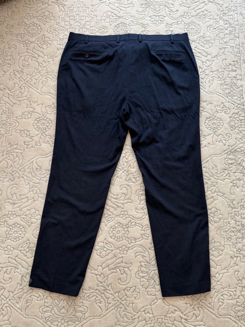 Lauren Ralph Lauren Men's Dark Navy Plaid Dress Pants - Picture 5 of 5